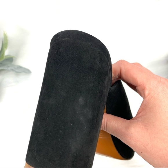 Robert Clergerie Abrice suede peep toe mules with chunky heel - Picture 9 of 15